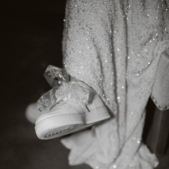 Sparkly Custom Sequin Wedding Reception Dress - Picture 5 of 6